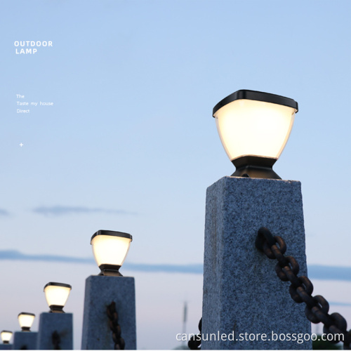 IP65 Waterproof 275mm Pillar Base Solar Light - 15W LED Outdoor Garden Light for Villa Gate